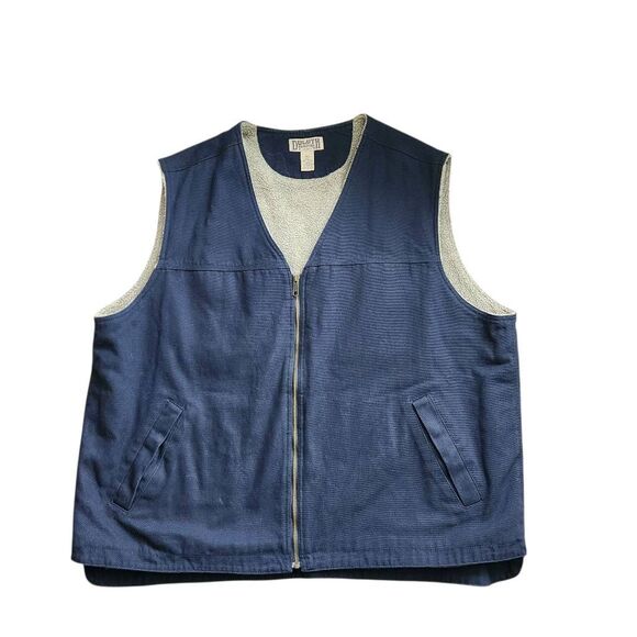 Duluth Trading Vest Mens 3XL Canvas Full Zip Sherpa Lined Chore Jacket Workwear - Picture 1 of 4
